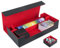 LEFOR·Z Caja de mazo, caja de almacenamiento de cartas coleccionables extragrande para más de 550 tarjetas con funda, funda para cartas compatible con MTG, TCG, Yugioh, Magic, Commander, negro y rojo