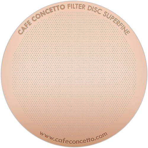 CAFE CONCETTO Filter for use in AeroPress XL Coffee Makers (Superfine XL) - Premium Replacement Disc - Reusable Metal, Titanium Coated Stainless Steel. Upgrade Your Mesh or Filter Papers