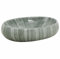 vidaXL Aufsatzwaschbecken, Oval Waschbecken mit Muster, Handgefertigt Waschtisch Waschschale für Badezimmer, Handwaschbecken Spülbecken, Grün 59x40x15 cm Keramik