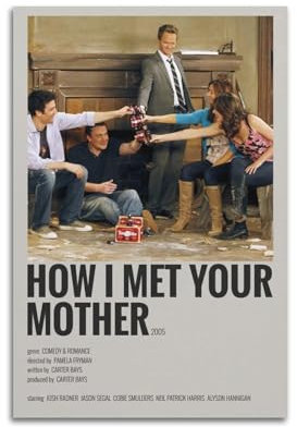 Leinwandposter How I Met Your Mother, Raumdekor, Poster für Schlafzimmer, Wohnzimmer, Wände, 30 x 45 cm, ungerahmter Stil