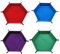 MOLERRI 4 StüCk WüRfel Tablett Hexagon WüRfel Rollen Halter Klappbare Leder WüRfel BehäLter Aufbewahrungs Box für WüRfel Spiele Wie RPGTable Spiele