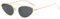 YAMEIZE Trendy Cat Eye Sunglasses for - Women Men Vintage Small Metal Frame Eyewear UV400 Protection Outdoor
