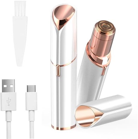 FONCBIEN Removedor de vello facial para mujeres, removedor de vello facial recargable por USB, depiladora facial eléctrica para mujer, para melocotón, labios superiores, vello facial
