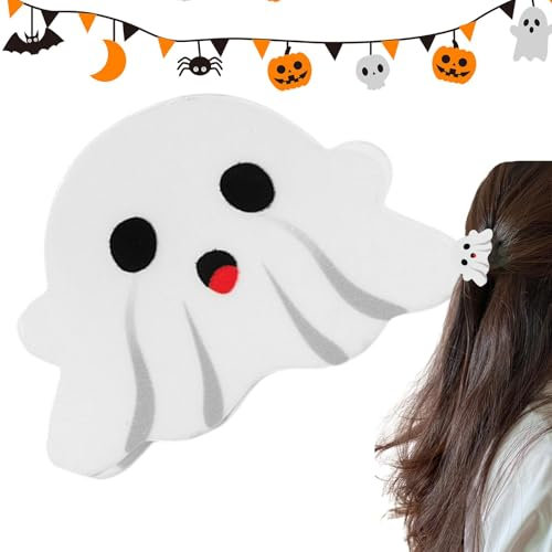 Garra De Pelo Fantasma - Pinzas De Pelo De Halloween Para Chicas, Mandíbula De Moda | Accesorio De Pelo Creativo Para La Fiesta De Halloween, Pinzas Para El Cabello De Miedo, Garra De Che