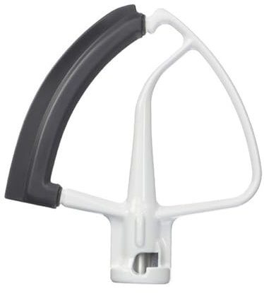 IUSOT Flex Edge Beater for KitchenAid Mixer, Flexible Flat Stirrer with Silicone Edges, KitchenAid Accessories for 4.5-5 Quart Bowls, Metal Kitchen Utensil Attachment, Compatible with KitchenAid Stand