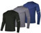 fovdtaa 3 Pack Men's Long Sleeve Crew Neck Shirts T-Shirt Workout Running Tops Gym Breathable Sports Shirts T Shirt Long Sleeve Sports Tops Gray M