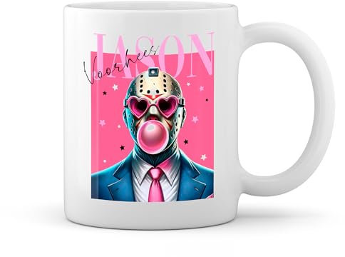 GR8Shop Jason Voorhees Halloween We Wear Pink Anime White Coffee Mug