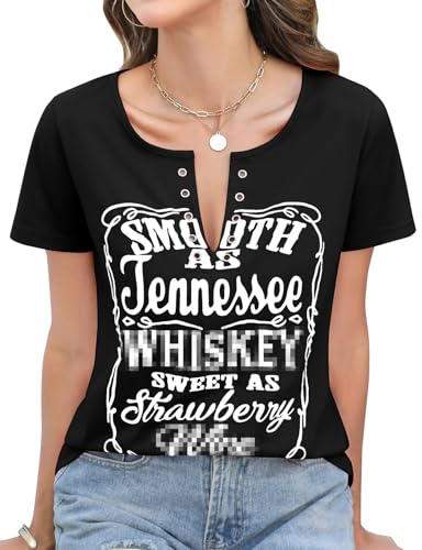 heekpek Women's T-Shirts Ladies Tops Summer Tshirts Graphic Printed Tee Short Sleeve Casual V Neck T Shirt