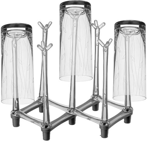 Cup Drying Rack - Water Bottle Drying Rack | Retractable Drinking Glass Drainer Stand, Water Bottle Drying Rack, Cup Drying Rack For Counter, Tumbler Drying Rack, Non-Slip Bottom For Water Bottles