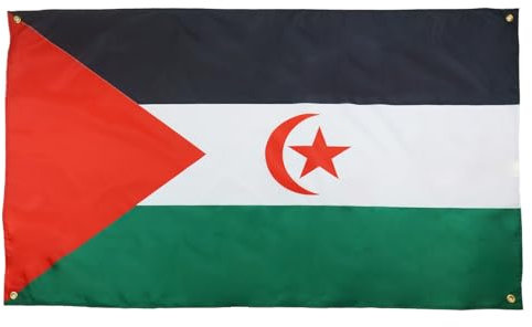 AZ FLAG Bandera Sahara Occidental 150x90 cm con 4 ojales, Pabellón Saharaui para balcón o pared