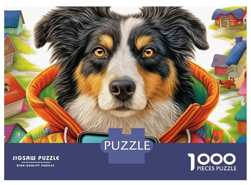 Sheepdog Puzzle 1000 Teile Erwachsene, DIY Jigsaw Puzzle Für Die Ganze Familie Intellektuelles Herausforderungsspiel 70x50cm/1000pcs
