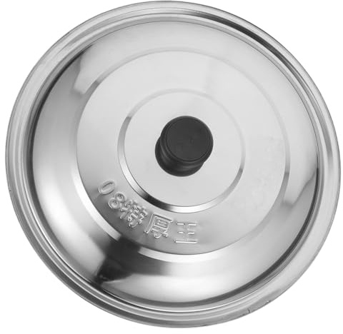 Roleader Reusable Stainless Steel Frying Pan Lid 40Cm, Household Metal Pot Cover for Cooking and Stove Top Protection, Round Lid Compatible with Woks