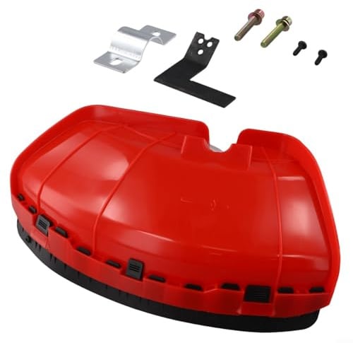 Cubierta protectora para desbrozadoras con conector de metal y compatibilidad funcional para ejes de 28 mm