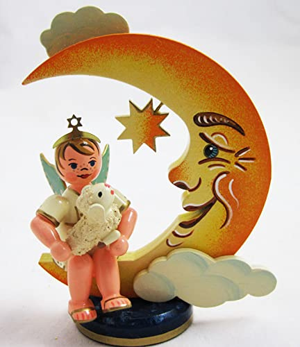 Hubrig - Engelbub mit Mond und Schäfchen ca.10 cm