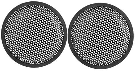 sourcing map 6.6 inch Metal Mesh Round Car Woofer Cover Speaker Grill Black 2 Pcs