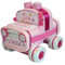 Windeltorte | Windelauto Streifenwagen rosa | Windelgeschenk Mädchen