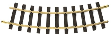 LGB – gebogenes Gleis R1-600 mm – 30° - L11000, gebogenes Gleiselement, Gleiserweiterung für Gartenbahn, Gleismaterial, Zubehör, Spur G, Maßstab 1:22,5