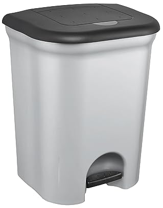 keeeper Treteimer mit 2 Abfallbehältern, 2x 11 l, Torge, Silber