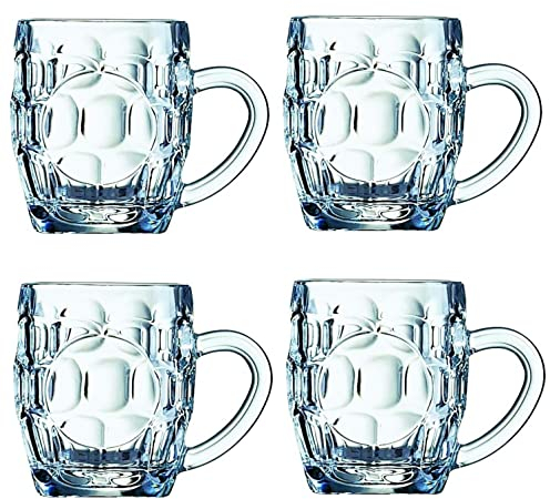 Britannia Beer Tankards 10oz / 285ml - Set of 4 | Half Pint Tankard, Britannia Beer Mug
