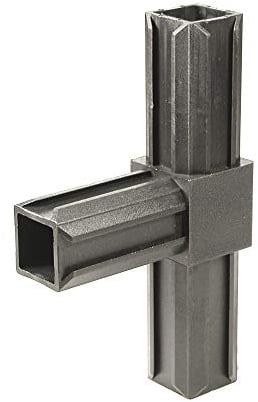 Alberts 859848 Racor para tubos XD Pieza en forma de T Plástico, negro 20 x 20 x 1,5 mm Juego de 10