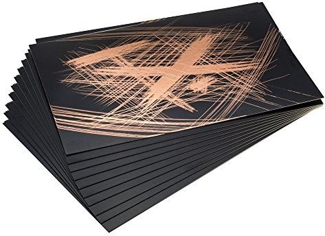 Essdee Scraperfoil Black Coated Copperfoil: 229x152mm Pack of 10 Sheets