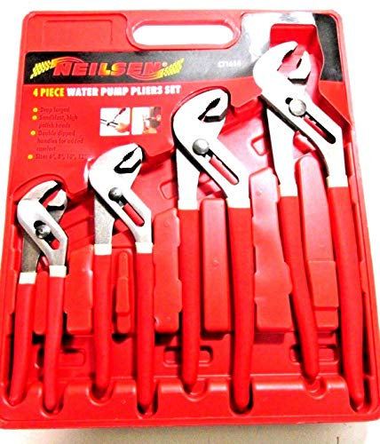 Neilsen CT1614 Water Pump Plier Set - Adjustable 4 Piece - Silver (1-Piece)