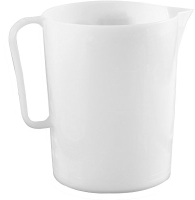 Giganplast GIG Caraffa Graduata, 4 Litri, Polietilene, Bianco