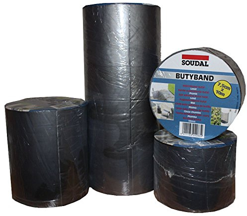 Soudal Butyband Dachreparatur Anschlussfugen Dichtband Gr. 300mm x 10m in blei / graphit -> selbstklebend, wasserdicht