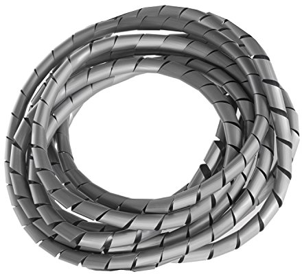 Maclean MCTV-685 S Flexible Kabelspirale Spiralband Kabelschlauch Bündelbereich Wickelschlauch 3m (8.7 * 10mm, Silber)