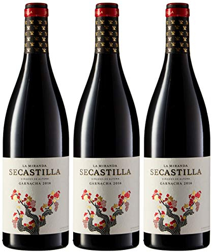 LA MIRANDA SECASTILLA - Vino Tinto D.O. Somontano - 3 Botellas de 750 ml - Total: 2250 ml