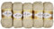 Alize 5 x 100 Gramm Wolle Diva Batik einfarbig, 500 Gramm merzerisierte Strickwolle Microfiber-Acryl (Sand 383)