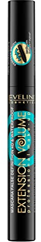 Eveline Cosmetics Extension Volume Professionelles Makeup 4D False Definition Wasserfeste Mascara - Extremes Volumen, Länge & Trennung