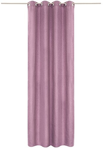 MALTEX24 - Moderner Vorhang in Leinen-Optik mit Ösen in vielen Farben (Lila, ca. 140 x 245 cm)