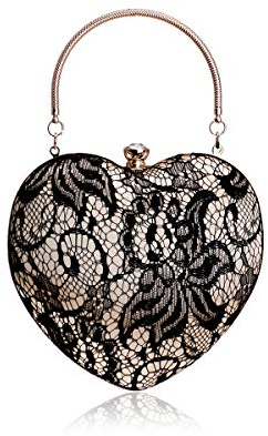 NICOLE & DORIS Abendtasche Damen Abend Clutch Satin Strass Exquisit Handtasche für Party Taschen für Hochzeit sketten Tasche