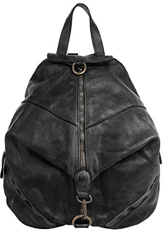 Samantha Look Rucksack Echt Leder Damen Vintage Backpack im Used-Look, City-Rucksack
