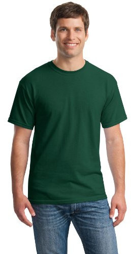 Camiseta de algodón pesado 100% algodón (G500) (verde bosque[L], lima [L], verde militar [L], verde irlandés [L], verde césped [L])