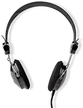 NEDIS Wired Headphones | 3.5 mm | Cable Length: 1.10 m | Black, HPWD1104BK, Schwarz, One Size