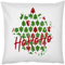 Mega-Sirt Weihnachtsdeko Polster Sofakissen Couchkissen Deko X-Mas Weihnachtsmotiv Geschenk Kissen mit Füllung HoHoHo