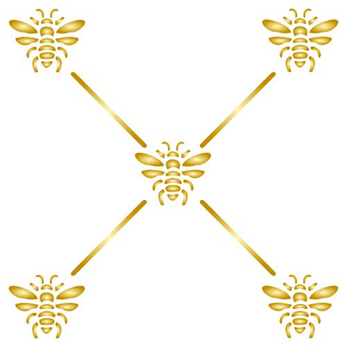 Pochoir mural en treillis d'abeille française - Pochoirs muraux classiques S