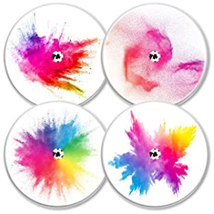 MySweetStitch 4 Sensor-Sticker für FreeStyle Libre 2/Select Holi Festival | Individueller Look, passgenauer Zuschnitt, wasserabweisendes Premium-Vinyl, Schutz vor Kratzern