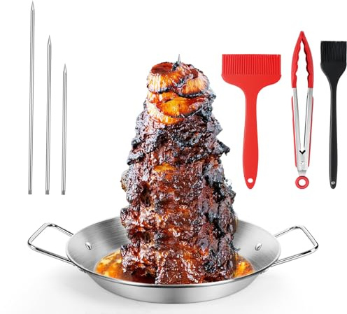 17 Pcs Griddle Accessories Kit, Professional Griddle Grill Tools Stainless Grill BBQ Set with Spatula Set, Scraper, Basting Cover, Tongs, Suitable for Outdoor Barbecue and Camping