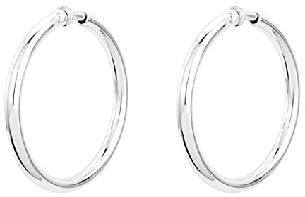 Traveller Ohrclip Creolen - Damen - Ø 50mm - platiniert - 157501