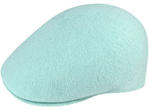 Kangol Seamless Wool Gatsby 507 Flatcap Schiebermütze Schnabelmütze Gatsbymütze Wollcap Schirmmütze Damen/Herren - mit Schirm, Schirm Winter Herbst-Winter - M (56-57 cm) Mint