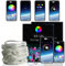 Flash Wear Bluetooth Smart Fairy Lights App Controlled, Plug in USB Powered, Music Beat Sync Color Changing LED Christmas Tree Lights with 40-Key Remote, Multicoloured, 29 Modes,1 Pack (16ft (5m))