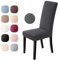 Stuhlhussen 6er Set Universal Stretch Stuhlhussen Moderne Jacquard Husse Abnehmbare Stuhlbezug Abdeckung Esszimmer überzug Bi-Elastic Spannbezug,für Bankett Deko und Hochzeit Partys (Dunkelgrau, 6 er)