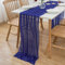 AOKSUNOVA Tischläufer Blau Tischläufer Chiffon Royalblau Tüll Tischläufer Dekostoff 300 x 75 cm