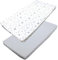 TupTam Baby Spannbettlaken Kinder Spannbetttuch für Babybett Kinderbett 2er Pack, Farbe: Sterne Grau/Weiß, Größe: 90 x 200 cm