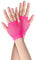 Gants courts en résille, 1 paire Jaune gants en nylon percés sans doigts en maille funky rétro élégant extensible opéra soirée des années 1920 gants pour les fournitures de fête des années 80 90