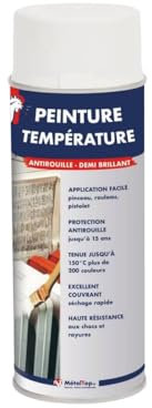 Metaltop - Peinture Temperature - Rouge corail - RAL 3016 - Bombe 400mL