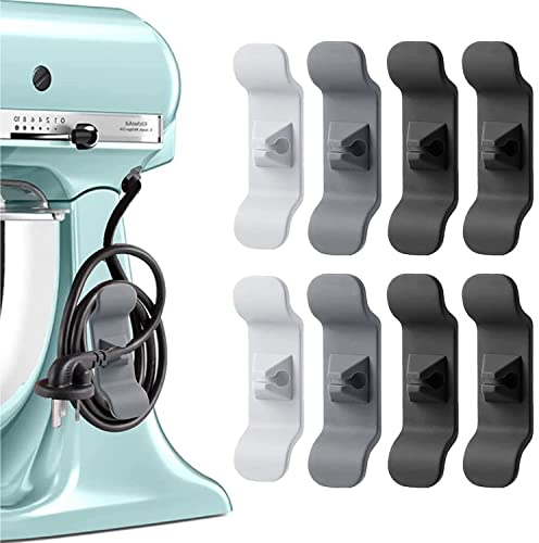 Jasni Cord Organizer for Kitchen Appliances, Self Adhesive Cable Cord Winder Cord Wrapper Cord Holder Cord Organiser for Mixer, Blender, Coffee Maker, Air Fryer, Small Home Appliances (8)